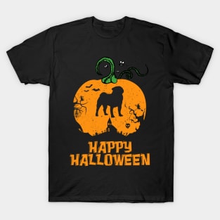 Halloween Pug Pumpkin T-Shirt